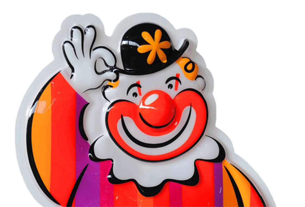 POS Aufsteller Clown
